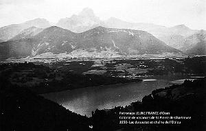 COLO JEUNE FRANCE 1950 lac du Sautet et chaine de l'Obiou